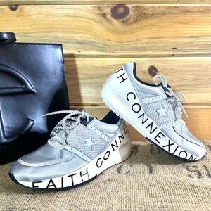 Converse Run Star x Faith Connexion Women's Low Top sneaker  - Silver -  Sz 8.5
